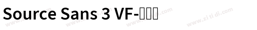 Source Sans 3 VF字体转换